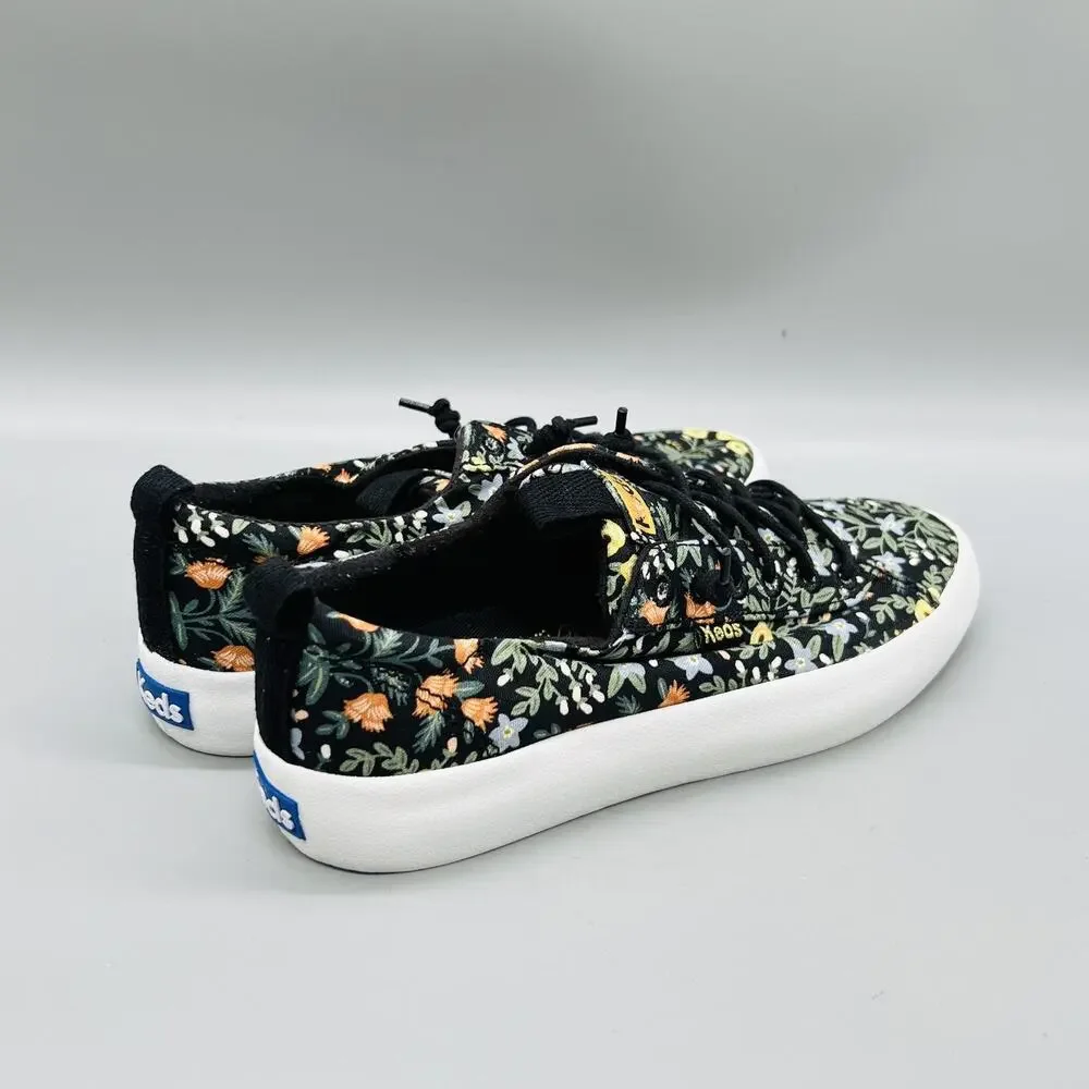 Keds Rifle Paper Co Shoes Womens 5 Multicolor Canvas Floral Platform Sneakers